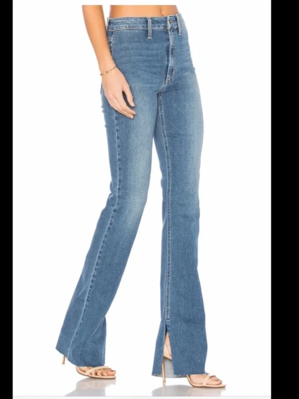 Joes Jeans Micro Flare High Rise Medium Wash Jeans Size 32 NEW Raw Hem